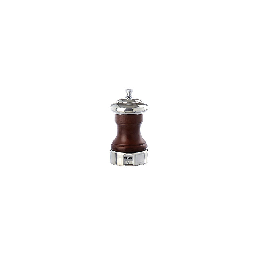 Bisetti Messina Pewter Walnut Salt Mill 10cm